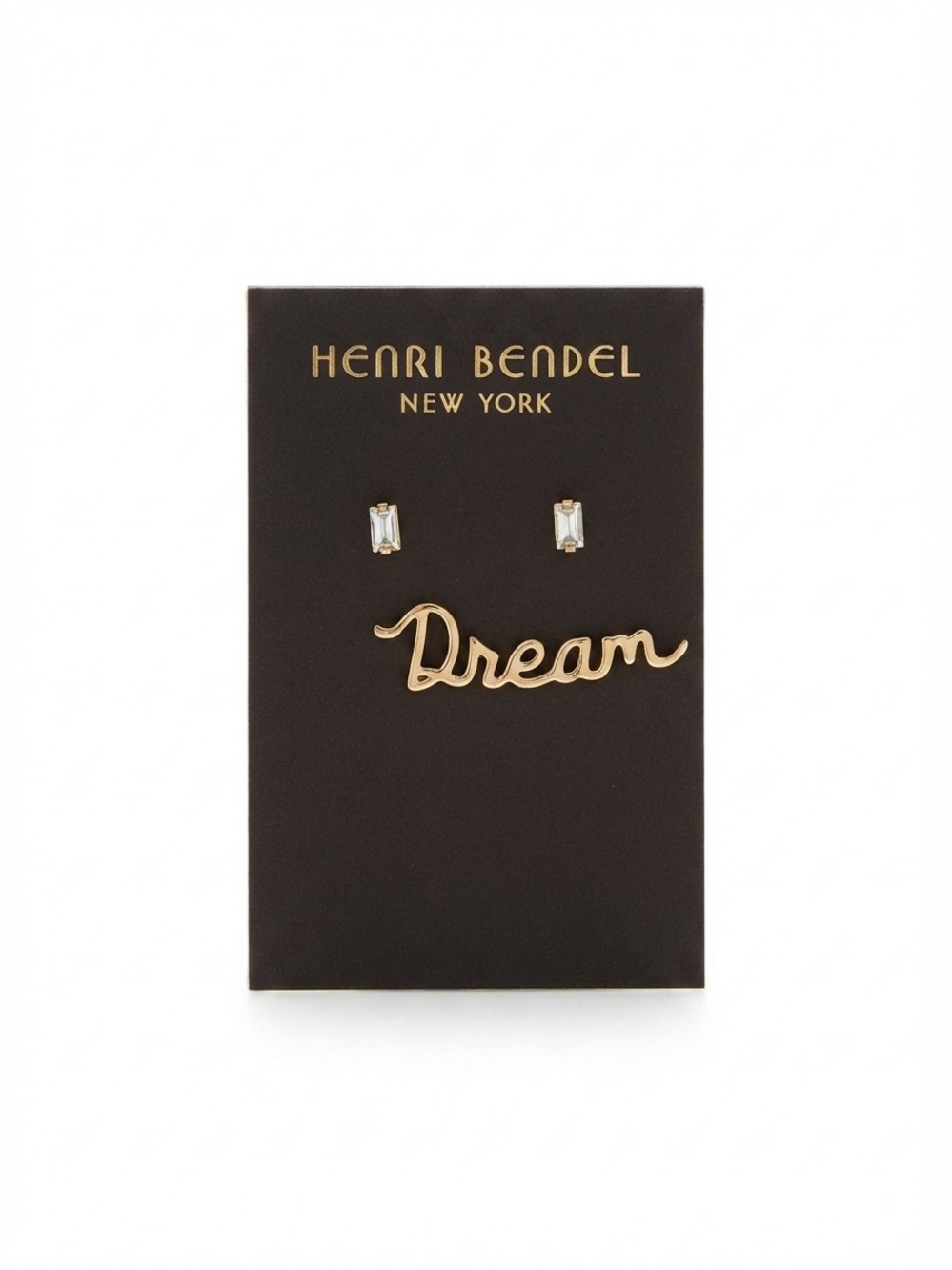 Henri Bendel "Dream" Gold Tone Earring Set - NWT - Rare Collector's Item